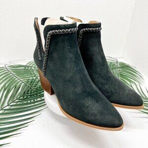 Dolce Vita Women's Dylan Dark Gray Suede Pointed Heeled Booties Size 6.5 NWOB